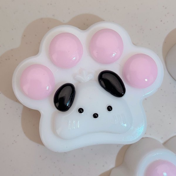 Juguete Taba Squishy De Patas De Perro Y Gato Para Alivio Del EstréS, Juguete Sensorial Fidget SúPer Suave Para Ansiedad, Tdah, ConcentracióN, Idea De Regalo Para NiñOs Y Adultos White-image