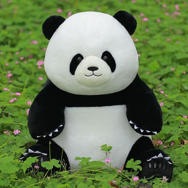 Nowa Symulowana Lalka Pandy Wielkiej Pluszowe Zabawki Kreatywne Lalki Dla Dzieci I PamiąTki Panda Size Black-image