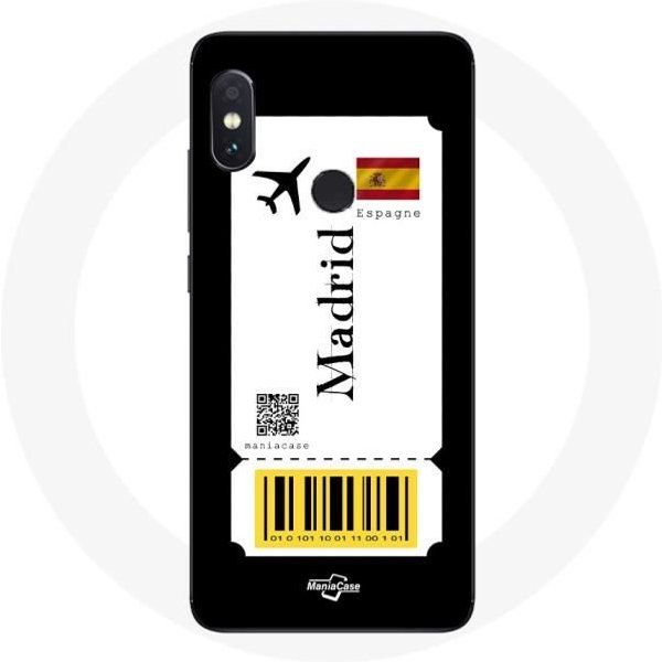 Funda - Xiaomi - Redmi Note 5 Pro - Flexible - Billete De AvióN Madrid - ProteccióN SintéTica-image