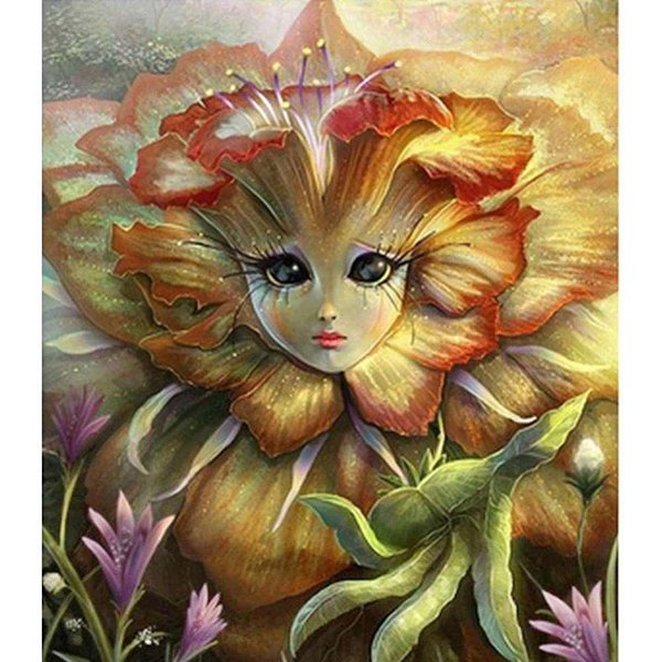 Bordado De Diamantes Flor Elfo Pintura De Diamantes 5D Mosaico Imagen Hecho A Mano DecoracióN Del Hogar 30X40CM-image