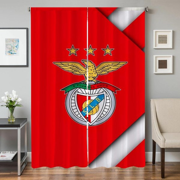 Cortinas De Ventana Para Cocina Para Sala De Estar 2 Piezas Cortinas Opacas Cortina De Puerta SL B-Benfica Fc ParticióN DecoracióN De Dormitorio W50Xh70Cmx2Pcs-Cl-image
