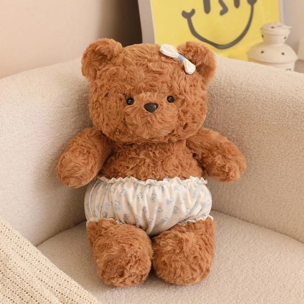 Pluszowa Zabawka Miś Przytulanka Kawaii ZwierzęTa Wypchane ŚLiniak Pieluchy Miś Pluszowy Zabawka Dzieci Dziewczynki ChłOpcy Prezent Urodzinowy ŚWiąTeczny Dekoracja Domu 25Cm-image
