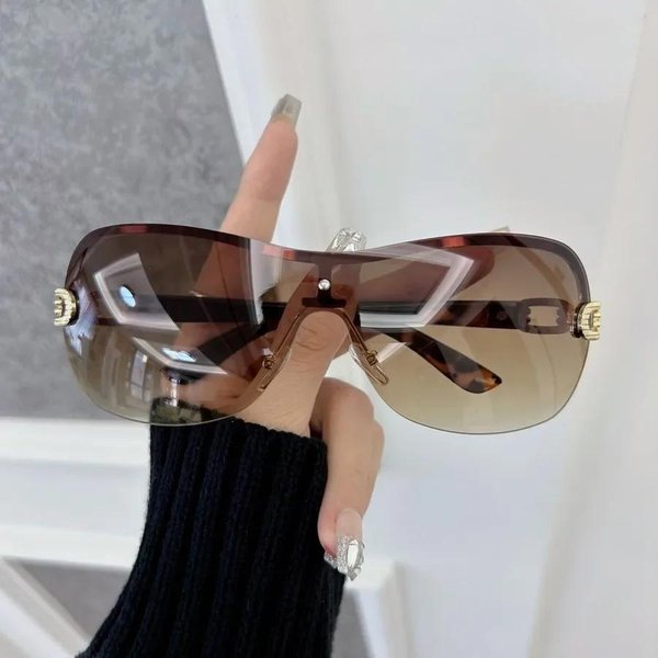 Gafas De Sol Cuadradas De Moda Para Mujer Hombre Lente Degradada ProteccióN UV Marca De DiseñAdor CláSico Viaje Exterior Gafas De Sol Other Gray-image