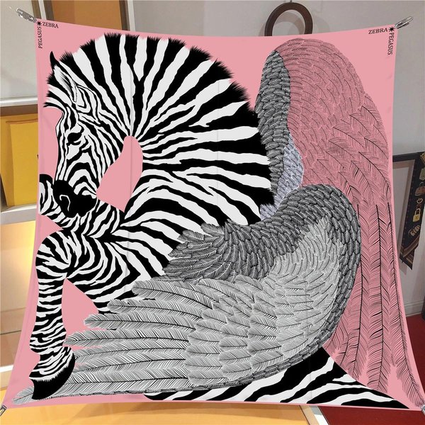 Cztery Pory Roku DżUngla Zebra Jedwab Luksusowe Kwadratowe Szaliki Kobiety Szal Dekoracja HidżAb Szalik Foulard PlażOwa Ochrona PrzeciwsłOneczna Bandana-image