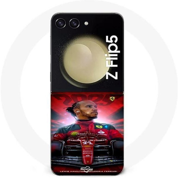 Funda Oficial Para Samsung Galaxy Z Flip5 De Lewis Hamilton Ferrari-image