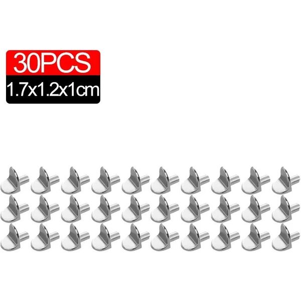 50/10 Piezas De Clavijas De Soporte Para Estantes, Clavijas, Tapones, Separadores De Estantes, Armarios Fijos, Muebles, Estantes, Soporte De Montaje En Pared-image