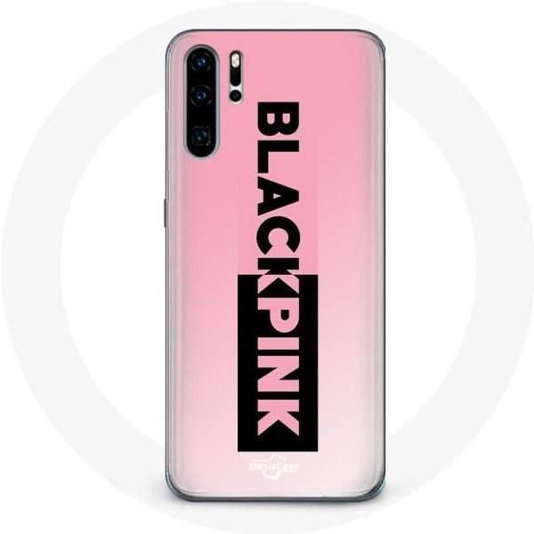 Funda Para Huawei P30 Pro Blackpink K-Pop Group Logo Negro Rosa Fondo Rosa-image