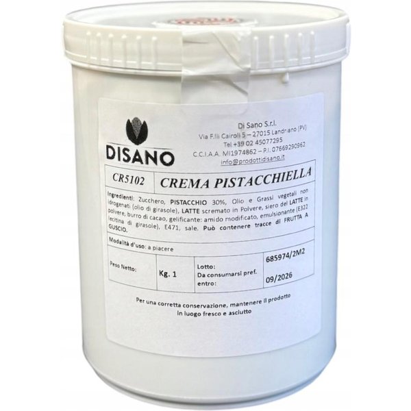 Krem Pistacjowy Pistacchiella Disano 30% Pistacji 1Kg Sycylia Pasta Pistacjowa-image