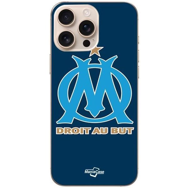 Coque Iphone 16 Pro Max - Maniacase - Logo OM Olympique De Marseille - Souple - Bleu - Mixte Azul-image