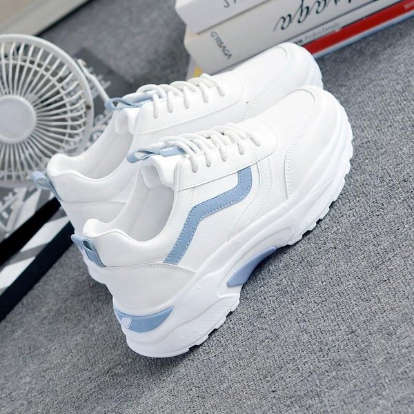 Zapatillas De Deporte Para Mujer, Zapatos Casuales, CóModas Zapatillas De Deporte Con Plataforma Transpirables 40 White-image