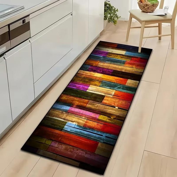 Mata PodłOgowa Do Kuchni Sypialnia Salon DłUgi Przy łóżKu PrzedpokóJ Korytarz MięKki Zmywalny Dywan AntypośLizgowy ŁAzienka WejśCie Wycieraczka 1Pc-40X120Cm Black-image