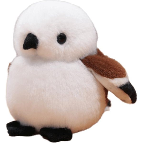 Juguete De Peluche De PáJaro Con Sonido Al Agitar TamañO 12 Cm Material Esponjoso PáJaro Realista Peluche Textura Suave DiseñO Colorido MuñEco De PáJaro Realista White-image