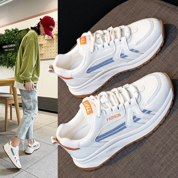Novedad De Primavera Zapatos De Padre Forrest Gump Para Mujer Zapatos Blancos PequeñOs De Cuero Genuino Estilo Coreano Ligeros Deportivos Y De Ocio Zapatos Para Mujer 40 Black-image