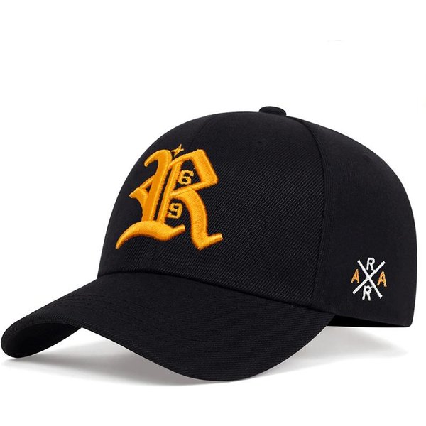 Gorra Hip Hop Letra R Para Hombre Gorra De BéIsbol Para Mujer Gorra Snapback Informal Gorras De Sol De Marea Bordadas Gorras Para Deportes Al Aire Libre Orange-image