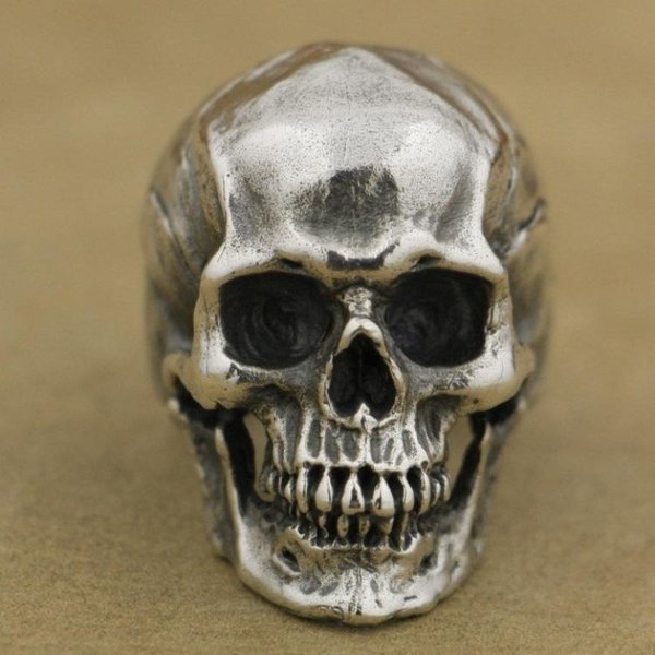 Anillo De Calavera Agrietada Retro Para Hombre Nuevo Y Caliente Europeo Y Americano No. 10-image