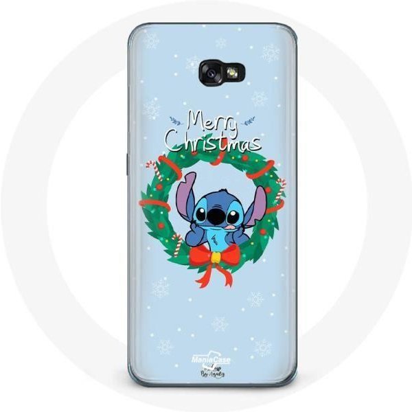 Funda Para Samsung Galaxy A5 Stitch Nieve Feliz Navidad Azul-image