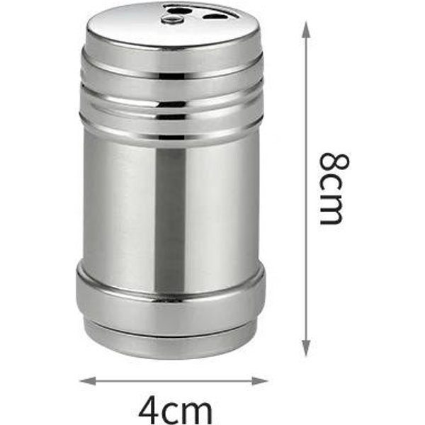 Tarro De Especias De Acero Inoxidable Con Tapa Giratoria, Para Barbacoa, Salero, Azucarero, Pimentero, Condimento, Utensilios De Cocina Para El Hogar.-image