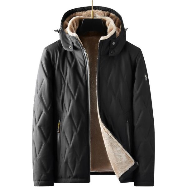 Ropa Para Personas De Mediana Edad Y Mayores En Invierno, Ropa Acolchada De AlgodóN Engrosada, Chaqueta De Invierno Acolchada De AlgodóN Suelta De Talla Grande Para Padre. 2XL-image