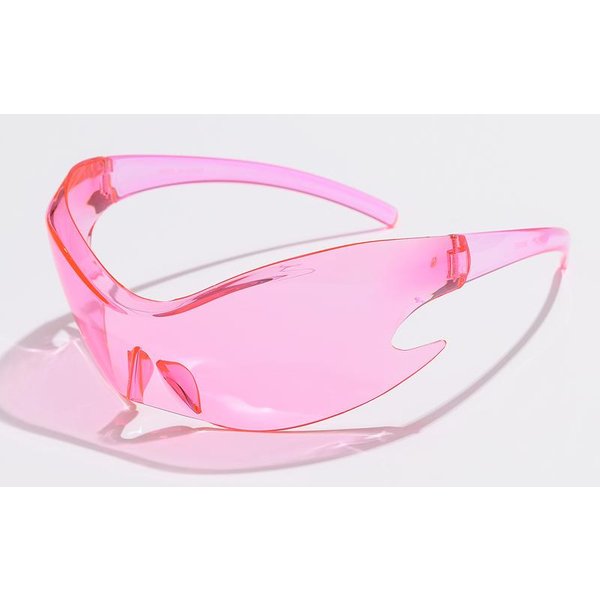 Luksusowe Sportowe Punkowe Y2K Okulary PrzeciwsłOneczne Damskie MęSkie Unikalne Gogle JednoczęśCiowe Okulary PrzeciwsłOneczne Dla MężCzyzn Rowerowe Hip Hopowe Odcienie UV400 Show As Picture Pink-image