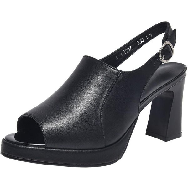 Sandalias De Plataforma Con Punta Abierta Para Mujer, Zapatos De Verano Para Mujer, Sandalias Retro De TacóN Grueso, Zapatos De Fiesta Para Mujer, Zapatos De TacóN Alto Para Mujer. 35 Negro-image