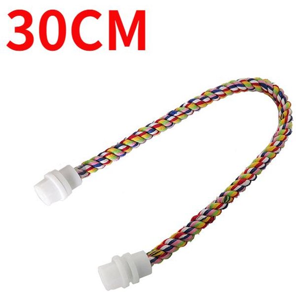 Juguete Molar Para PáJaros Cuerda De AlgodóN Duradera Multicolor Perchas De Pie Para Mascotas Loro Juguete Para Jaula De Loro Juguete Para PáJaros Mascotas-image