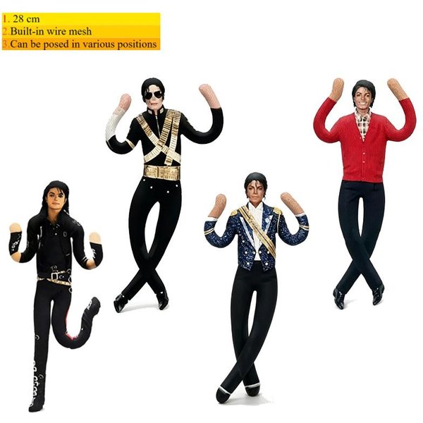 Anime Michael Jackson Cosplay Rekwizyt Lalka Pluszowa Wypchana Figurka Lalki Dekoracja Pokoju Abstrakcyjne Rekwizyty Ze Stawami RuchomośCi Prezent 28Cm-image