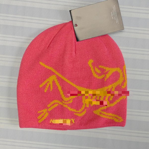 Zimowa Czapka Dzianinowa Dla MężCzyzn I Kobiet, CiepłA, Termiczna, Czapka Typu Beanie, Haft Z Literą, MięKka, Casualowa, Outdoorowa Arbuz Czerwony Kolor-image