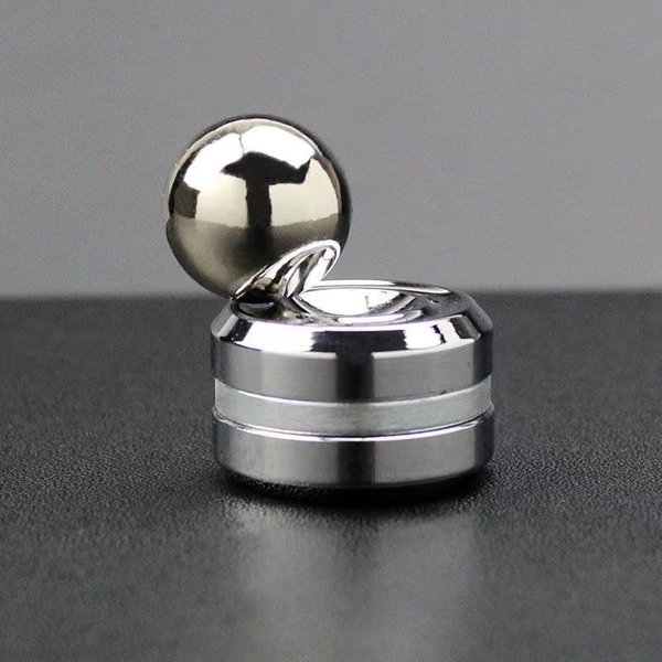 Zabawka Biurkowa Dla DorosłYch, Metalowa Zabawka Fidget Na Stres, Dekompresyjna, HipnotyzująCa, Obrotowy żYroskop, Zabawka Na Opuszek Palca, Kinetyczny OkrąGłY Spinner, Prezent Dla Dzieci Srebro-image
