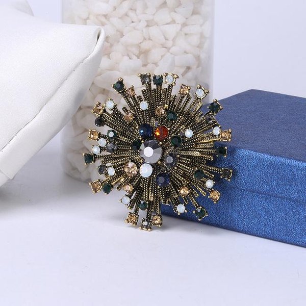 Broche Flor De Cristal De Copo De Nieve Lujoso AtmosféRico Accesorios Para Traje Abrigo Broche Broche Varios Colores-image