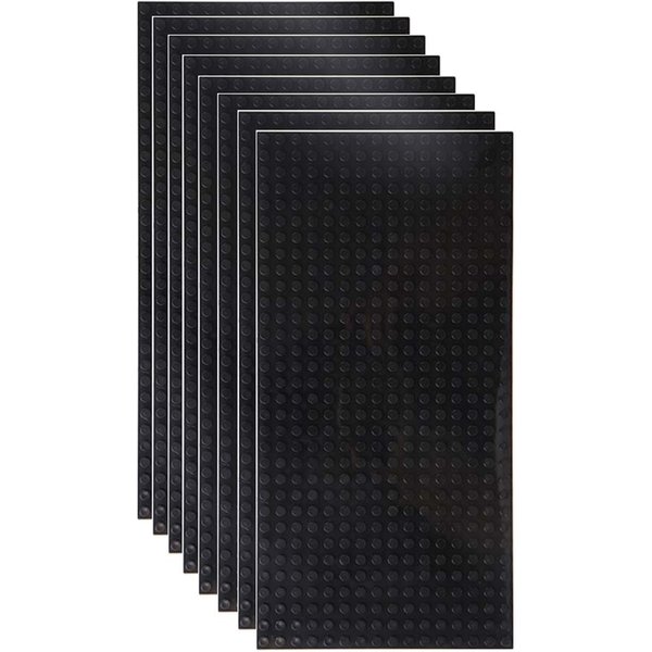 8 Szt. 16X32 Kropki Ponadczasowe PłYty Bazowe MOC DIY Klocki PłYty Bazowe Citydimensions Klocki Budowlane Figurki Zabawki Budowlane 8Pcs 16X32 Czarny-image