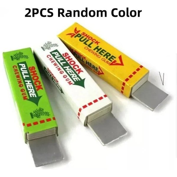 ŻArtobliwa Guma Do ŻUcia Z ElektrowstrząSem SzokująCa Zabawka Prezent GadżEt Zabawny Dowcip Prank Realistyczny ŻArt Na Halloween Prima Aprilis Random Color-image