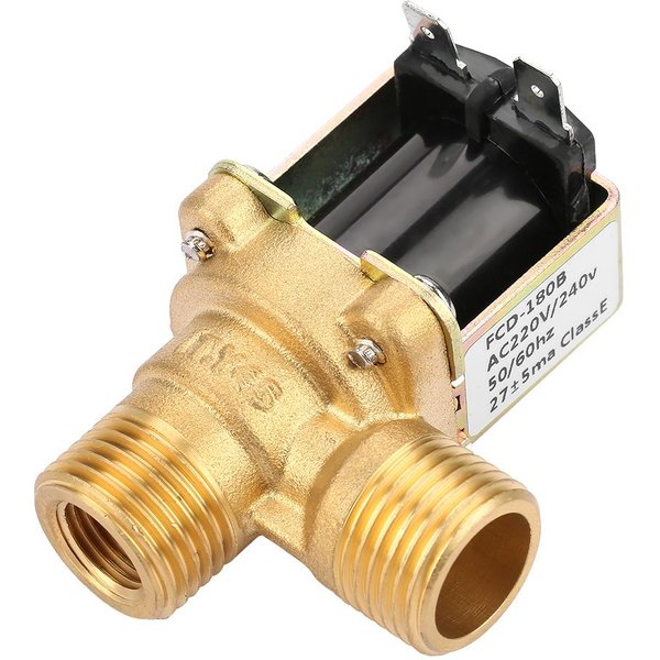 LatóN AC220V G12 Normalmente Cerrada Pilotada VáLvula Solenoide EléCtrica De Entrada De Agua-image