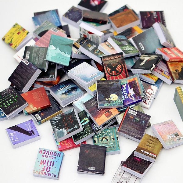 100 Sztuk Miniaturowe KsiążEczki Do Domku Dla Lalek Klasyczne Mini Flipbooki Notes Losowy Styl Meble Dekoracje ArtykułY Gray-image