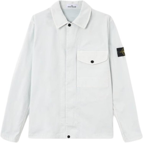 Stone Island Kolekcja Wiosna Lato SS26 Jedna Kieszeń Wszechstronna Wygodna Koszula Z DłUgim RęKawem Koszule Unisex L1S151200001S0004-V0141 M-image