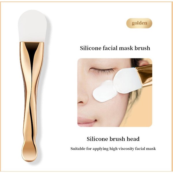 Brocha De Silicona Para Mascarilla De Doble Cara Para Aplicar Mascarilla Facial De Barro Limpiadora Herramienta De Belleza Especial Herramienta De Pincel Para Maquillaje Facial DIY White-image