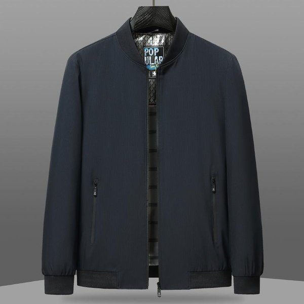 Chaqueta Nueva De Primavera Y OtoñO Para Hombre, Chaqueta Casual Sin Planchar, Chaqueta De Negocios Para Padre De Mediana Edad 4XL Gray-image