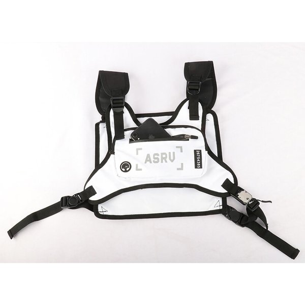 RiñOnera Impermeable De Pecho De Nailon Resistente Al Desgaste Para Deportes Al Aire Libre Correas Ajustablesblanco-image