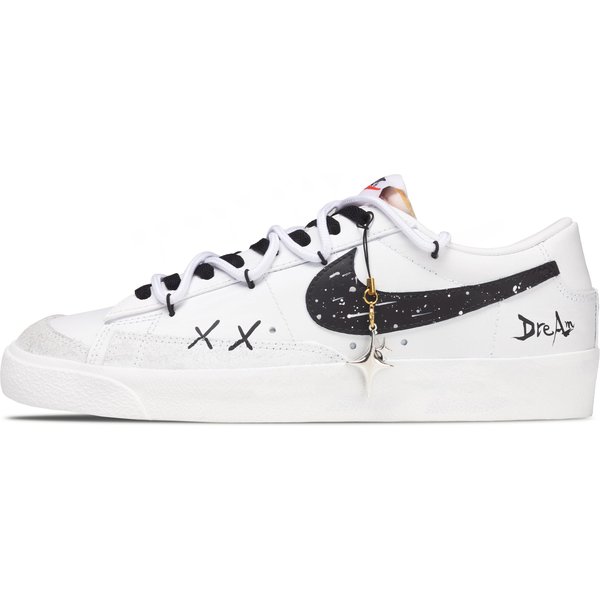 Nike Blazer SkóRa Syntetyczna AntypośLizgowe Odporne Na ŚCieranie Niskie Buty Skateboardowe Unisex Da6364-101(DrużYna1478-) 42 White-image