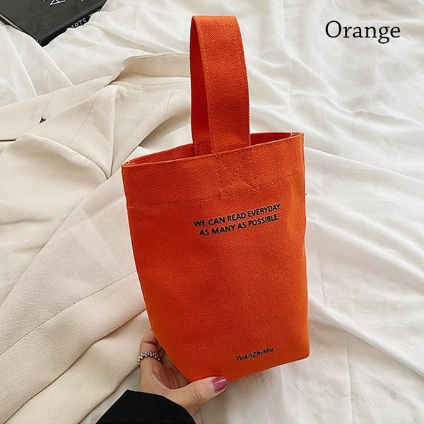 Bolsos De Mano Casuales Bolsos De Lona Para Hombro Y Bandolera De Gran Capacidad Bolso Shopper Bolsos Bandolera De Hombro Con Letras Monedero Naranja-image