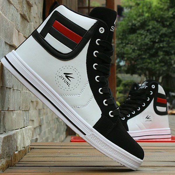 Zapatos Transpirables De CañA Alta Para Hombre Zapatos De Skateboard Para Hombre Moda Deportivos Casuales Zapatos De Cuero Hombre Impermeable Calzado Zapatillas Masculino 44-image
