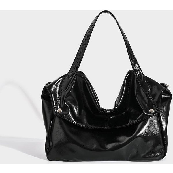 Bolso Grande Bolso Tote Para Mujer Primavera Americana Nuevo Textura De Alta Gama Nicho Para Viajar Gran Capacidad Bolso Cruzado Black-image