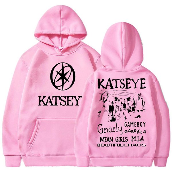 Sudadera Con GráFico Del ÁLbum Kpop Katseye Beautiful Chaos Moda Harajuku Ropa Deportiva Hombres Mujeres Coreana Oversize Forro Polar CháNdal S Pink-image