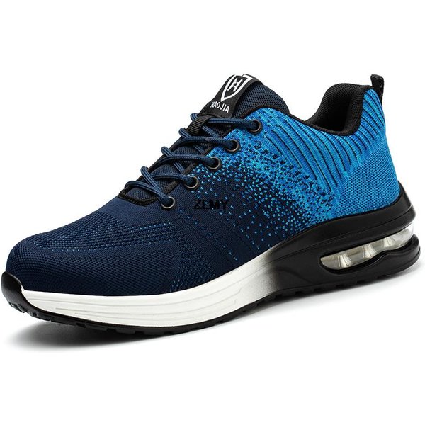 Zapatos De Seguridad Para Hombre Y Mujer Transpirables Zapatillas Con Puntera De Acero Resistentes A Pinchazos Zapatos De Trabajo Industriales Hombre Botas De Trabajo De Seguridad Con AmortiguacióN De Aire 46 Black-image