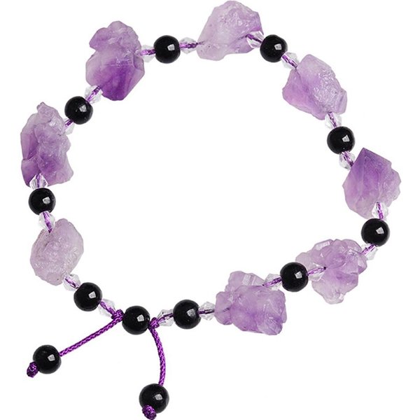 Pulsera Diy De Amatista Natural, Piedra Curativa Irregular, Grava PúRpura, EspéCimen Mineral, Collar De Cristal De Cuarzo Crudo, Regalos, JoyeríA PúRpura-image