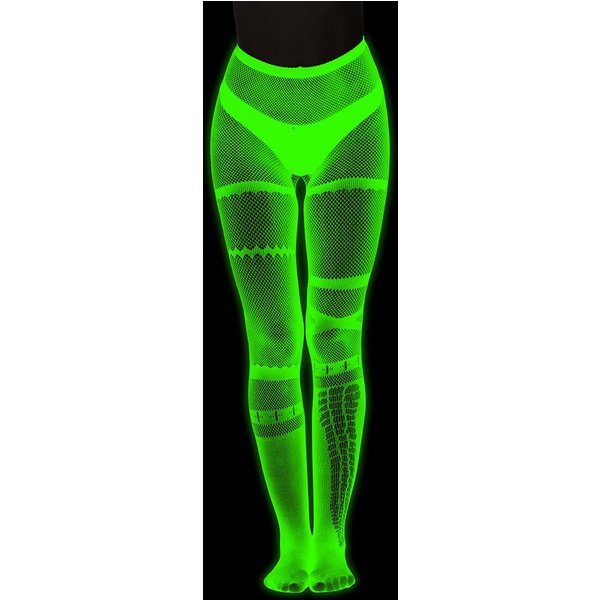 Rave'y I Festiwale Muzyczne Rybackie Rajstopy ŚWiecąCe W CiemnośCi Na Imprezy Neonowe Impreza ŚWiecąCa Kluby Nocne Imprezy Cosplay Zielone LśNiąCe One Size-image