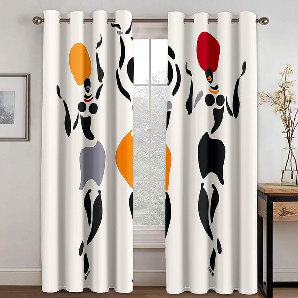 Druk 3D Poliester Prosta Moda Sztuka Linia Twarzy PołąCzenie Nowoczesna ZasłOna ZacieniająCa Do Salonu Dekoracje Do WnęTrz Do Sypialni Hak 100W160H(Cm)40X63In&Grommet Top-image