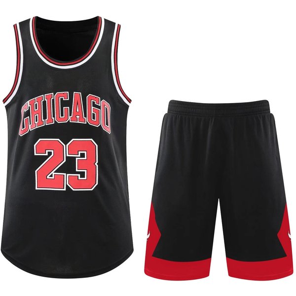 Ropa De Baloncesto Traje De Baloncesto Para Hombre Tops + Pantalones Conjunto De Traje De Camisetas De Baloncesto Xxxl Negro-image