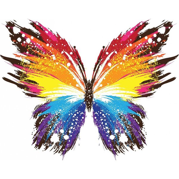 Pintura De Diamante Cuadrado/Redondo 5D Diy, Pintura De Diamante Mariposa Pintada , Arte Bordado Hecho A Mano, Punto De Cruz, Mosaico, DecoracióN, Regalo Full Round (20X30CM)-image