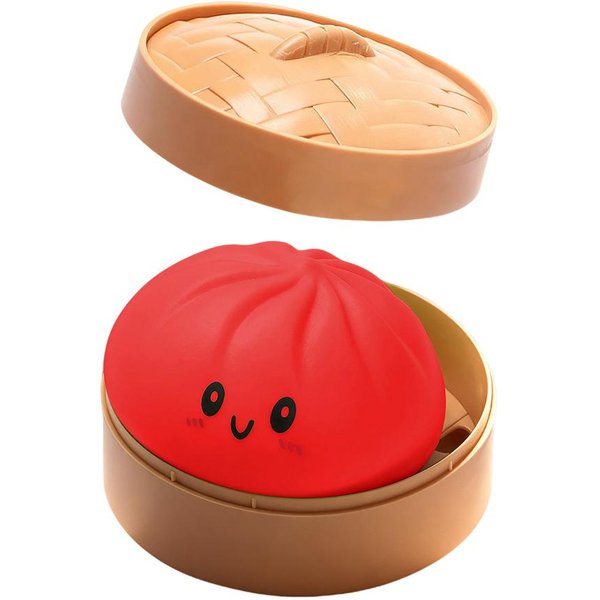 Caja De Dumpling Brillante Squishy Juguete De DescompresióN De ElevacióN Lenta Baozi Simulado Masa Sensorial Suave Alivio Del EstréS Fidget Regalo-image