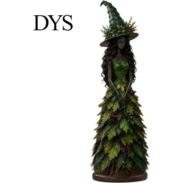 RęCznie Malowana ŻYwiczna Dekoracja Figurka Jesiennej WiedźMy, Statua Na Halloween, Jesienna Dekoracja StołU, Dekoracja PółKi Sezonowe Dekoracje Tematyczne Na Kominek L D-image